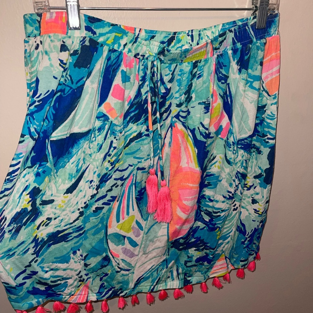 Lilly Pulitzer Tropical Print Skirt Sz L